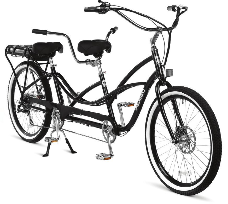 TANDEM ($3,295. 00 to $3,795. 00 ) The Pedego Tandem is the world s only electric bicycle built for two. Riding is twice as fun with someone you love.