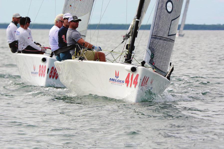 When the event started on Friday, the RC team was led out to the race course by CGSC RC Chair Susan Walcutt and her team on the Contender of Sicotte Hamilton, Allen Cox and Dick Pober as the Weather