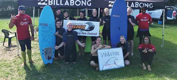 Students get to experience learning to surf under the watchful eye of Surfing New Zealand s professional