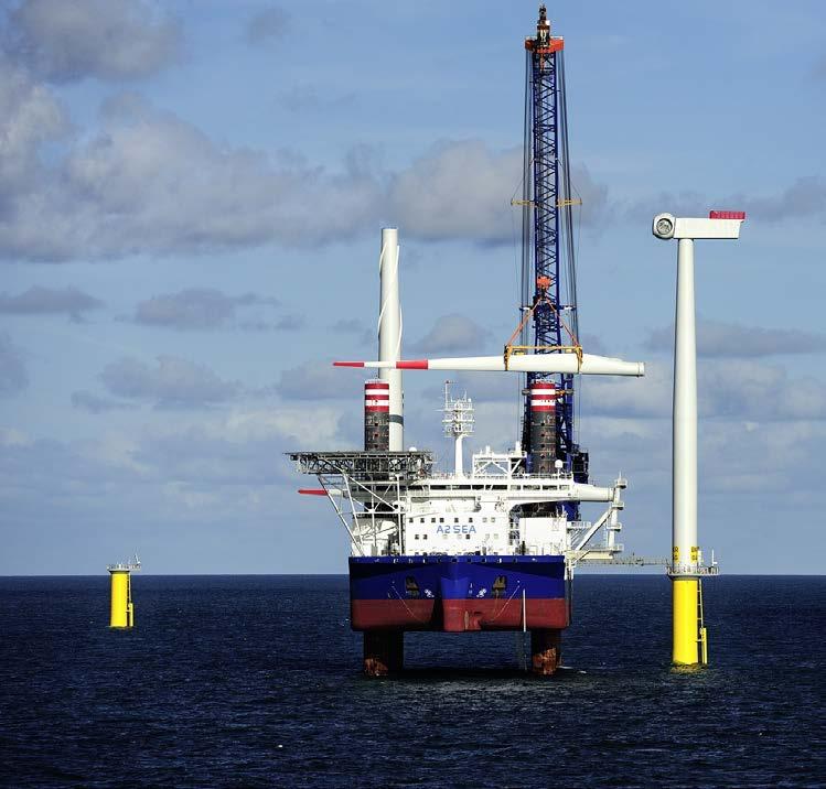 SEA INSTALLER Purpose build for offshore wind, 2012 Self propelled, DP2 vessel 83m Legs, water depth: 6.