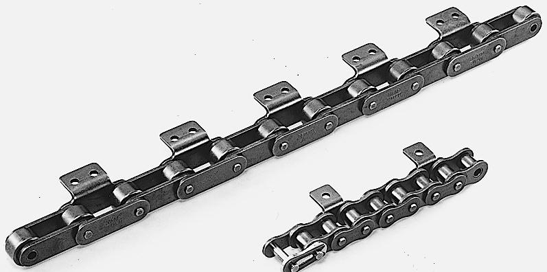 GK1 ttachment he GK1 attachment designates a chain with a bolt hole drilled into the center of the link plates on both sides of the chain. (vailable only for S rollers on Double itch Chains.