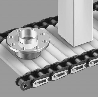 Screw Chain with bent-over 2 attachment and threaded hole With press nut
