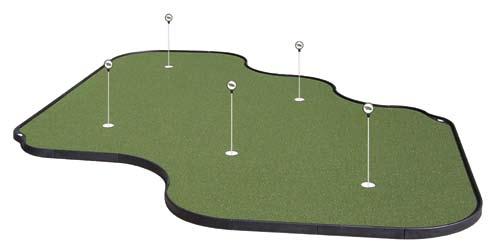 putting surface in sizes that have plenty of room for multiple players and will turn