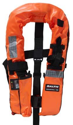 It has the same performance as the traditional foam filled orange lifejacket. The smaller lung makes it lighter and more comfortable to wear.