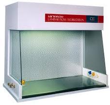 Laminar Flow Hood Blows clean (HEPA) air into chamber and out into your lap!