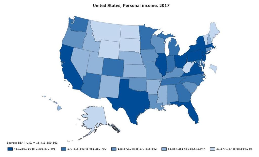 Total Personal Income Concentrated