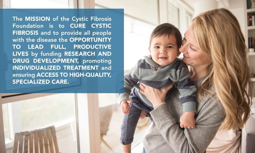 THE CYSTIC FIBROSIS FOUNDATION, leading the way ABOUT THE CYSTIC FIBROSIS FOUNDATION Founded in 1955, the Cystic Fibrosis Foundation is the world's leader in the search for a cure for cystic fibrosis.