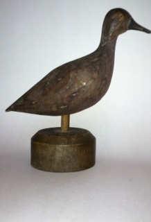Lot 63 Doug Jester Black Duck in original but gunned over paint. Worn to bare wood and fine surface patina.