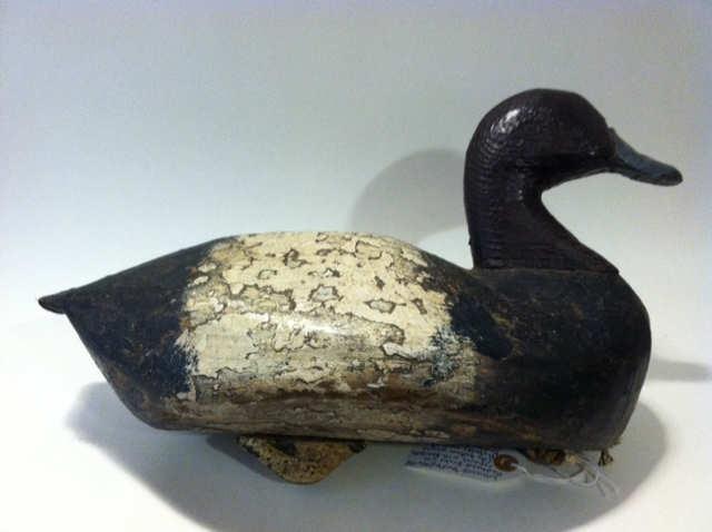 Lot 2 Large Wooden Goose from Currituck, 1940 s Repainted several times,