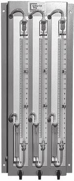 Manometer Solid acrylic assembly with shatterproof tube and scale protect against dust,
