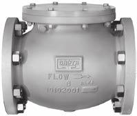 for easy cleaning and maintenance Model 0 Back Pressure Check Valve Allows full flow