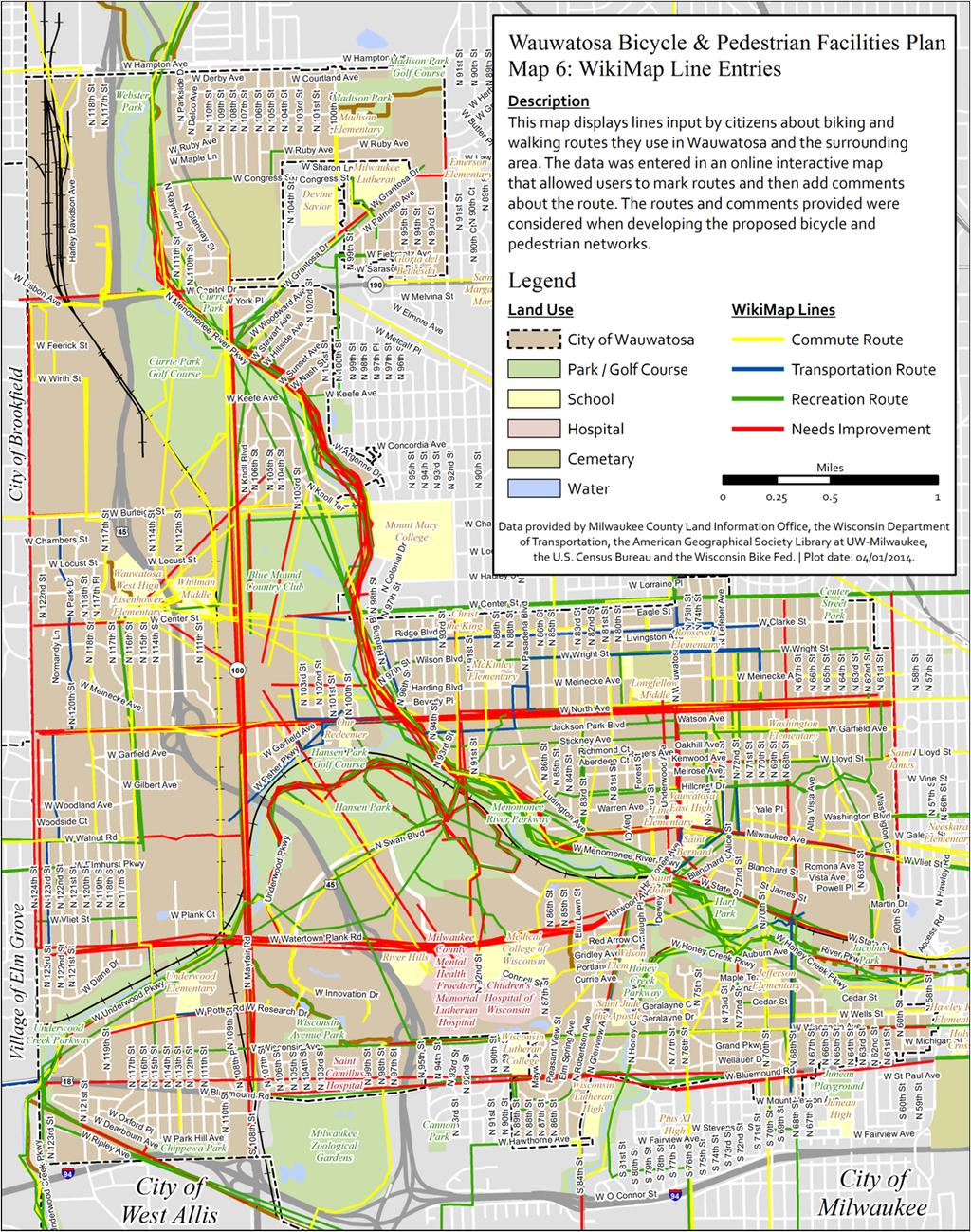City of Wauwatosa Bicycle & Pedestrian Facilities Plan Figure
