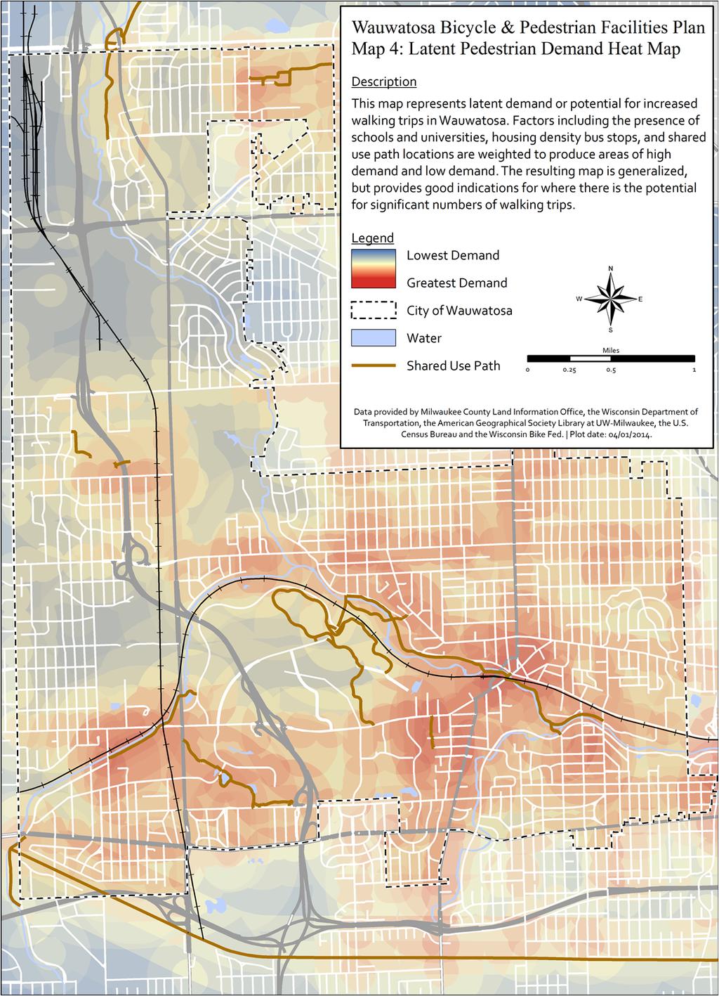 City of Wauwatosa Bicycle & Pedestrian Facilities Plan Figure 6: Latent