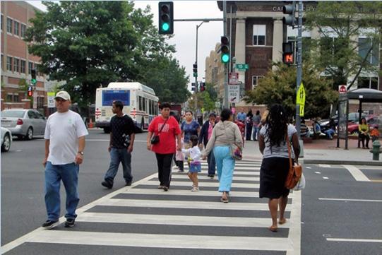 Crosswalk Continental Continental crosswalks provide greater visibility than standard crosswalks.
