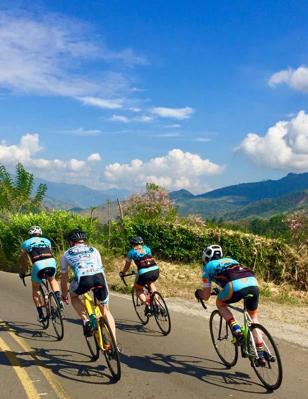 COLOMBIA Where else can you ride with Tour de France pros and world champions on