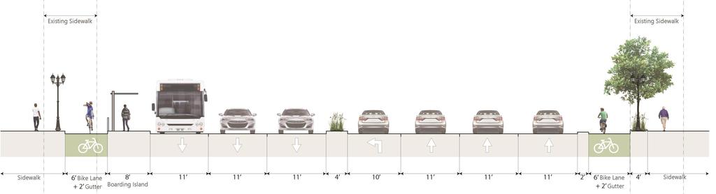 ROW Alternatives 2A Remove on-street parking to