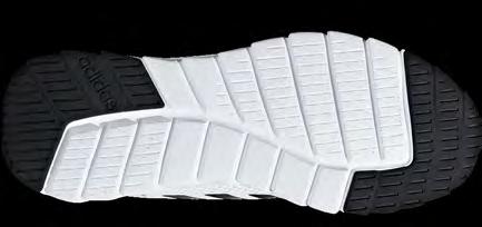 rubber gives traction UPPER: Knit upper with TPU support gives structure