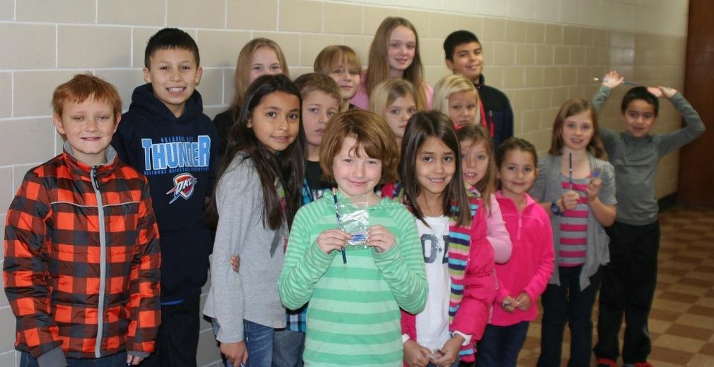 These students received two cold coins for this achievement.