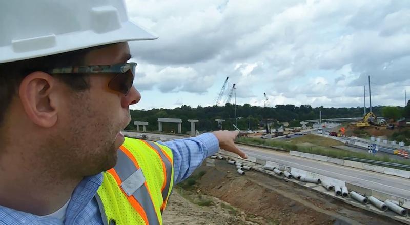 Contractor Says I-77 Tolls Will Open By Year End, But Not Some Ramps By DAVID BORAKS AUG 1, 2018 VIEW SLIDESHOW 1 of 8 David Hannon of I-77 Mobility Partners points to ramp construction at the I-277