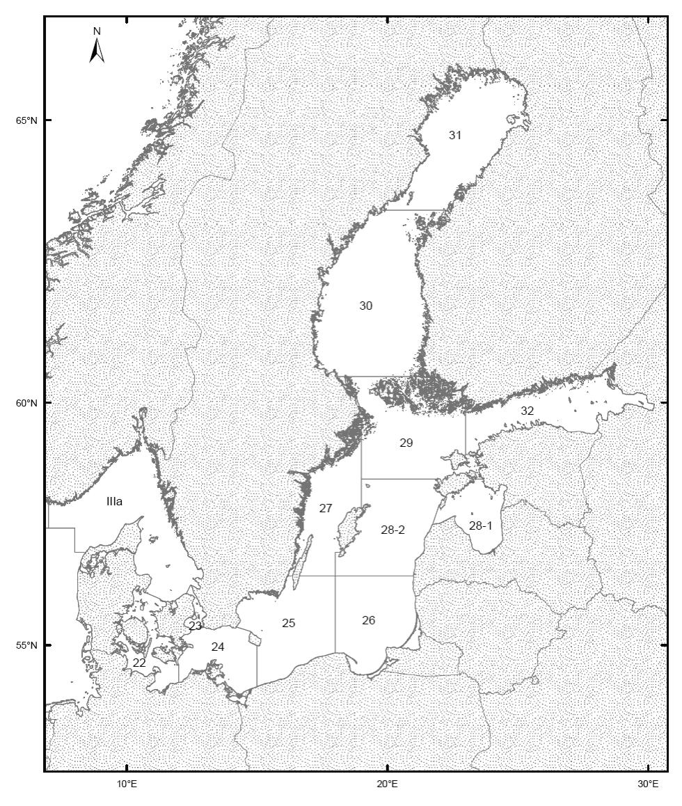 Assessment / management areas: Kattegat -SD21, Western Baltic- SD22-24,