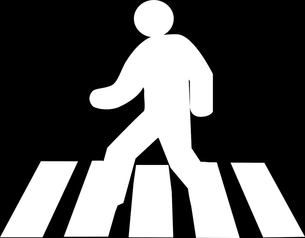 pedestrian zones are to be used, where indicated.