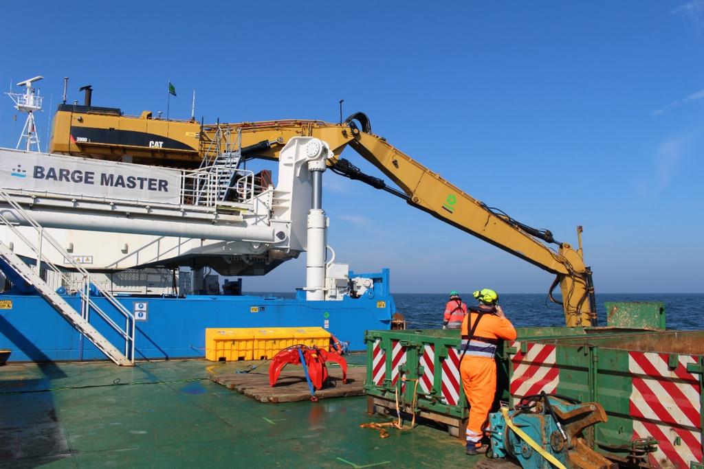 Figure 5: BM-T700 equipped with excavator with subsea survey equipment. 4.