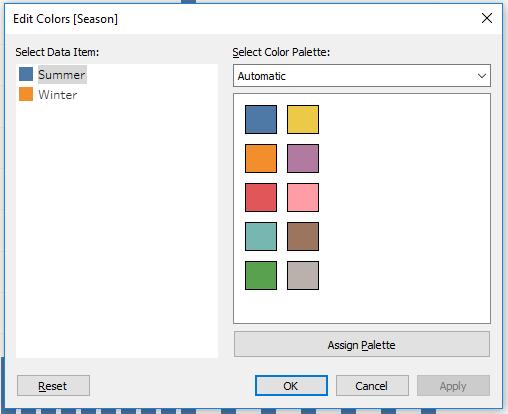 You may select a predefined color from a palette or you double click the color