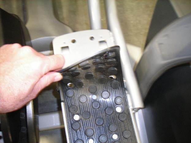 4) Clean the foot plate to remove any rubber or debris