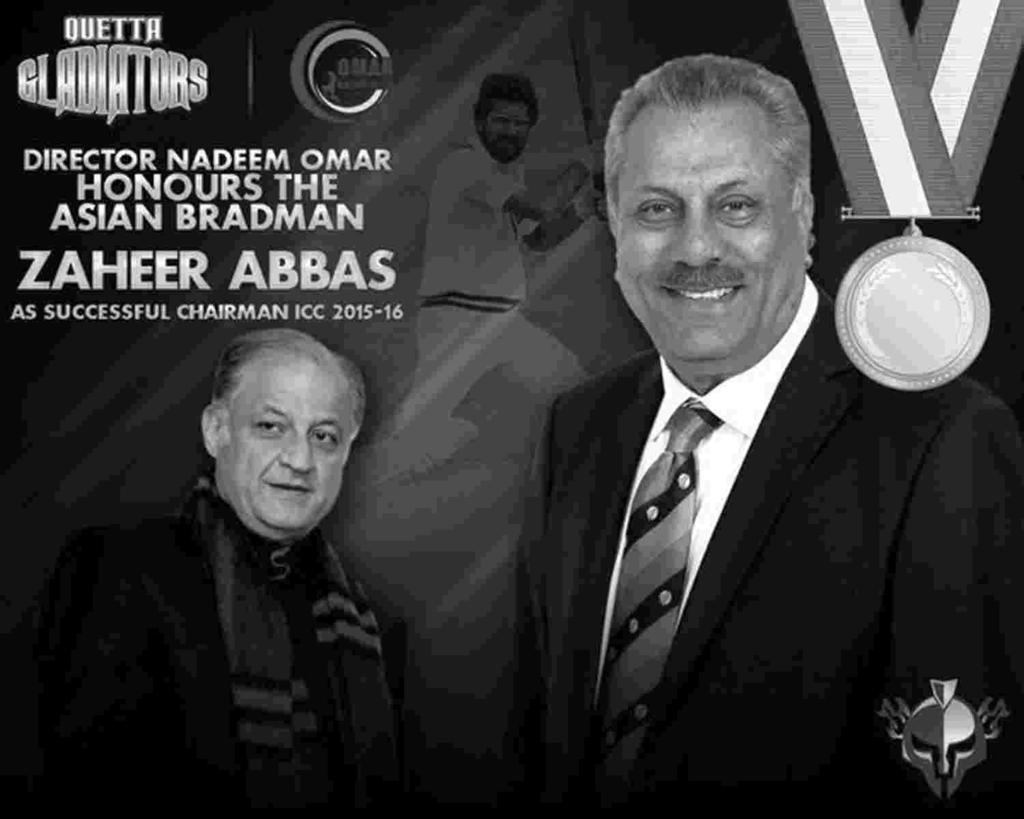 Nadeem Omar honours ICC President May 22, 2016 Nadeem Omar, an acclaimed sports patron, has firmly set the tradition of honouring the living legends and the evening dedicated to the President of the