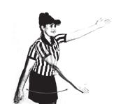 MINOR FOUL FORCING THROUGH While in possession of the ball, try to force her stick through an opponent s