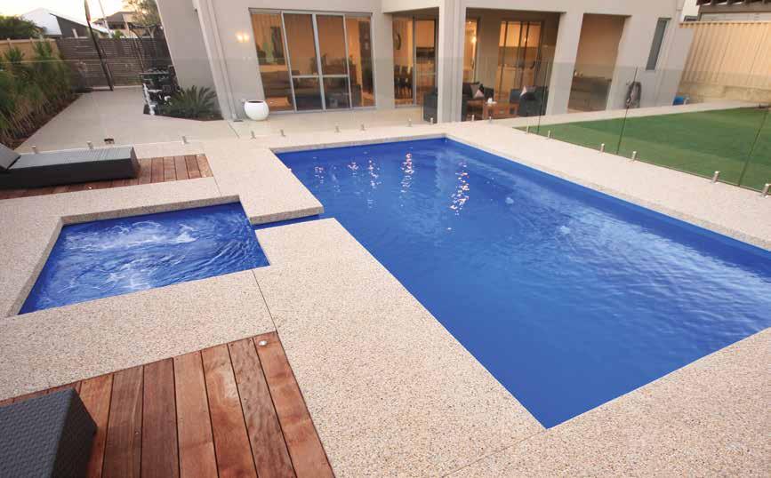 Why we only build pools with 200mm edge beams Paver sits on continuous fibreglass material Semi-circular reinforcement Resin rich layer over former for additional strength Ease of access for