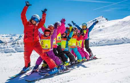 185 incl. Skiset (boots and helmet) for the whole day. Monday to Friday, max. 6 kids per instructor. Possible to join any day.