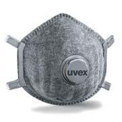uvex silv-air p FFP 3 preformed masks and folding masks 7310 7320 uvex silv-air 7310 FFP 3 preformed mask with exhalation valve, featuring an innovative design and an optimised shape.