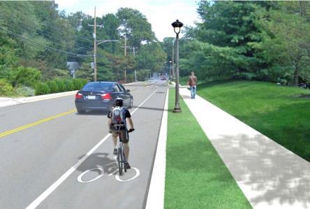 travel lanes and bike lanes Concept 3 $5.