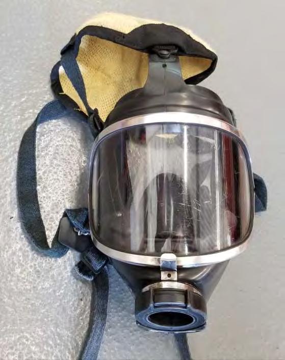 Scratches in SCBA mask