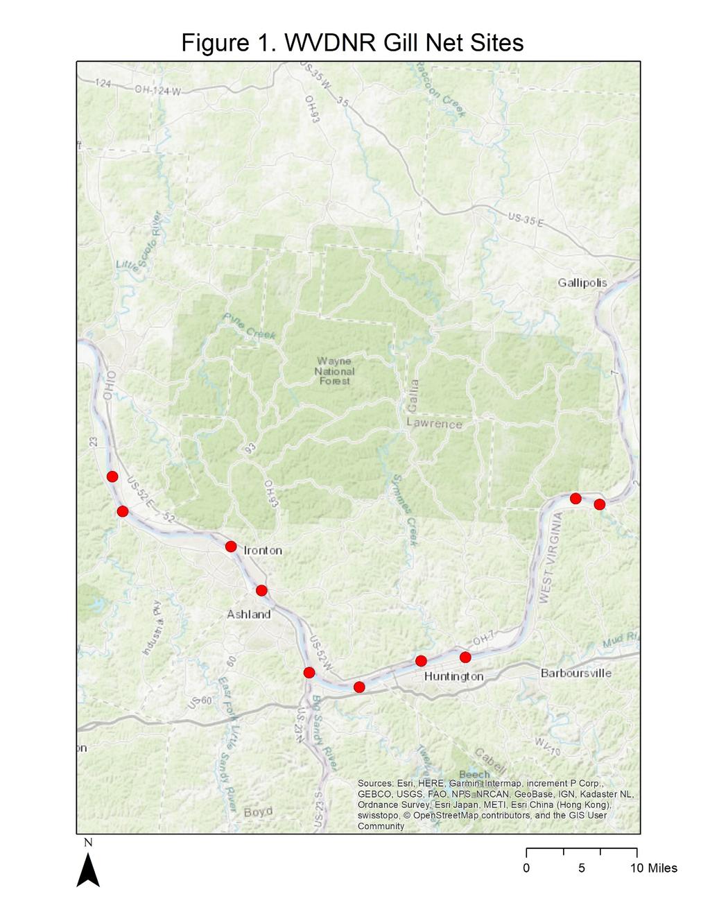 Methods Gillnetting WVDNR Sites and Protocol (Ohio River Basin Asian Carp Control Strategy