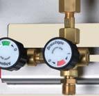 - High pressure hoses between panel and bundles. - Inlet pressure 2 or 3 bars cylinder pressure.