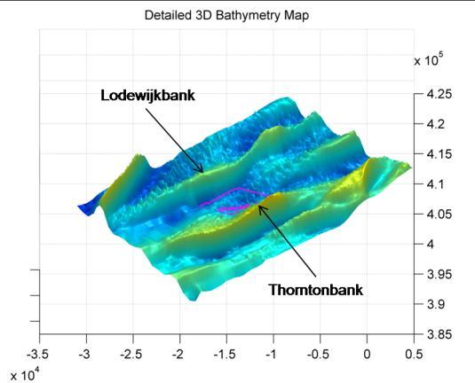 Figure 2-4 Three-dimensional bathymetry map of the Rentel domain 2.1.2 Boundary conditions The SRR model is supplied by boundary conditions from the KaZNO model.