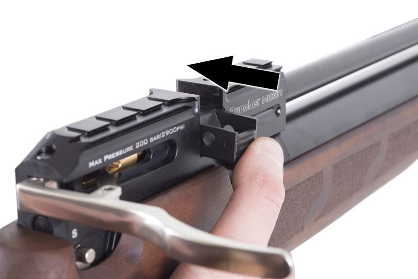 NOTE: If you own a Puncher Pro, your rifle has a rear bolt. The magazine and single shot trays are loaded in the same manner as detailed above.