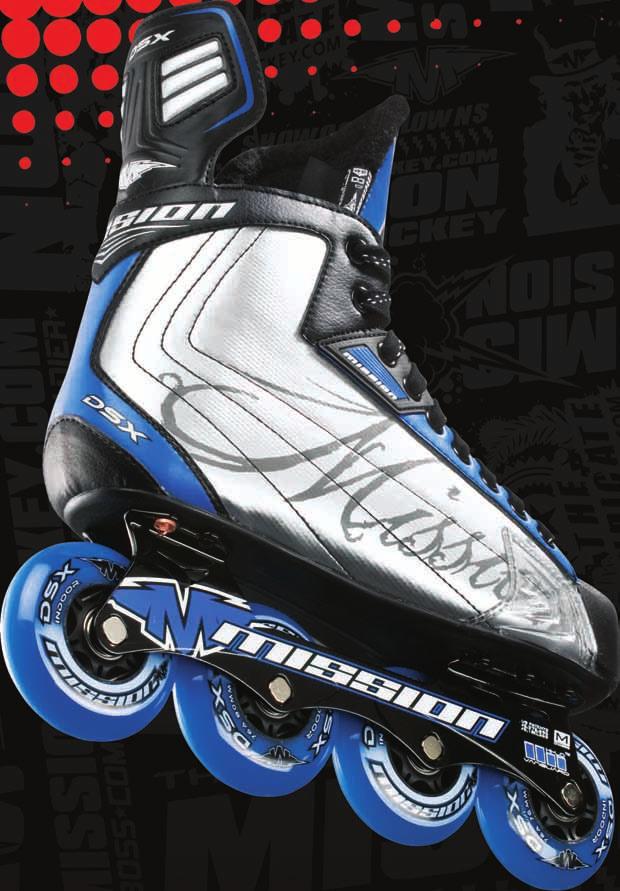 DSX Skate Senior # 1034915 Quarter Package: Textured PU Liner: Brushed nylon Tongue: Felt tongue Outsole: Injected TPR Outsole Chassis: 6000 series aluminum Detonator Hi-Lo 76/80mm Wheel: Mission DSX