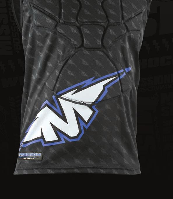throughout the front, back and arm sections Fully sublimated Mission
