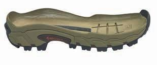 rubber outsole with extra deep outsole tread G1 -air spacer 4x4 Arrow deep-grip outsole assembled Forefoot flex channels