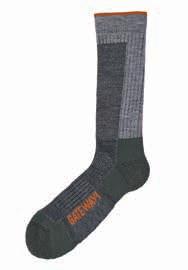 Boot calf sock Style# 900102003 2150 Olive / grey Size: S-XL 34% Merino wool 34% Acrylic 29% Polyamide 2% Elastane 1% Copper Advantages: Fits to the foot in a comfortable way.