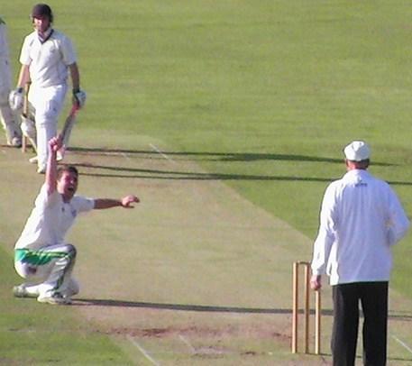 The Captain in 2011 Peter Armstrong (left arm spinner aged 27) A first season as captain. Peter has once again passed the 50 wicket mark with his bowling.