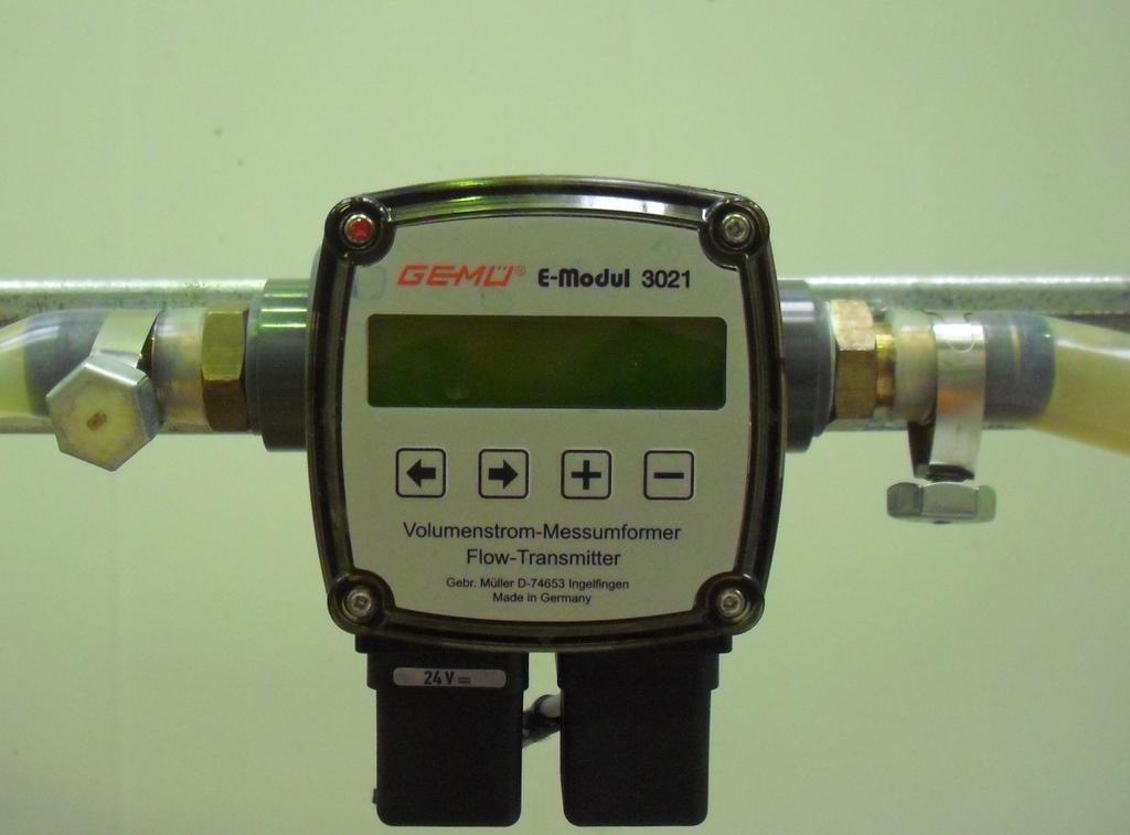 Figure 3.10: Gas flow rate meter The flow rate meter for water was located upstream the mixing point. It was based on a turbine flow measurement [2].