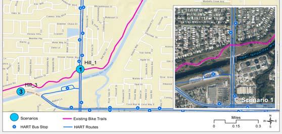 inventories Three transit/trail crossing locations were selected for further evaluation Hillsborough County 1. HART Bus Route 39 with Upper Tampa Bay Trail at Sheldon Road 2.
