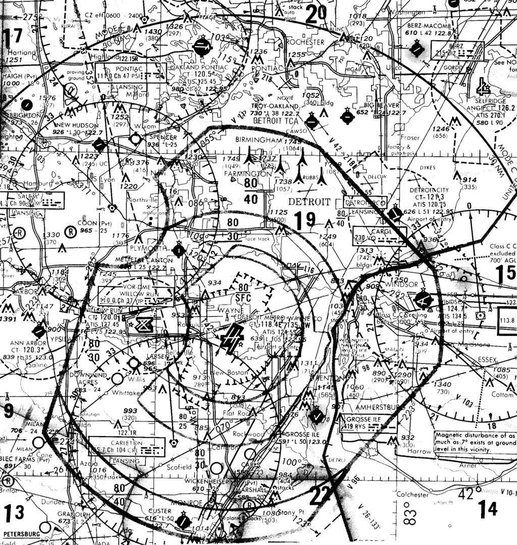 Air traffic control communication at Detroit Metro Wayne County Airport August 17, 1987 Appendix B Charts 1.