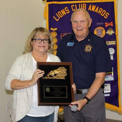 AND THE WINNERS ARE: The Lion of the Year was awarded to Lion Terri Baccus.