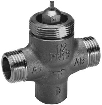 Note: TWA-Z thermal actuator does not close port B. In case that stem extension plug is not used together with AMV(E) 130(H)/140(H) dead zone in valve close position will occur.