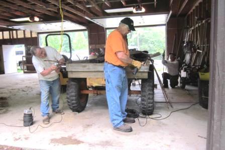 garage was the hub of activity for sanding